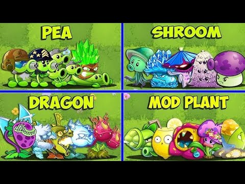 Team GREEN R PURPLE VS RED & ORANGE - Who Will Win? PvZ 2 Team Plant VS Team Plant