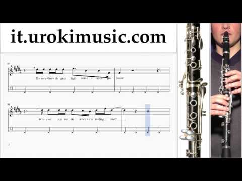 Lezioni di Clarinetto Major Lazer, Justin Bieber - Cold Water Parte#2 Melodia Tutorial Spartito