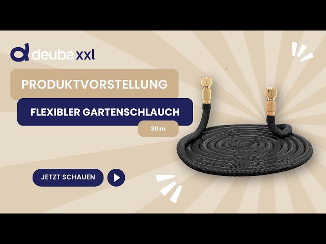 Video Teaser für GARDEBRUK® Gartenschlauch Schwarz 30m flexibel