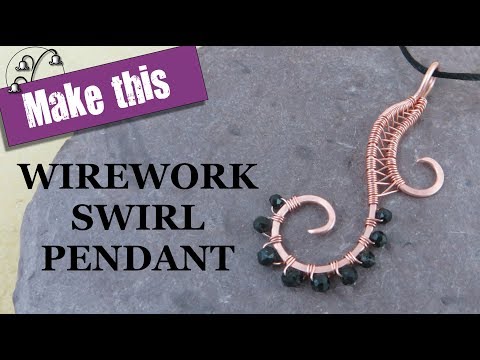 Wirework Swirl Pendant - Wire Weaving Tutorial