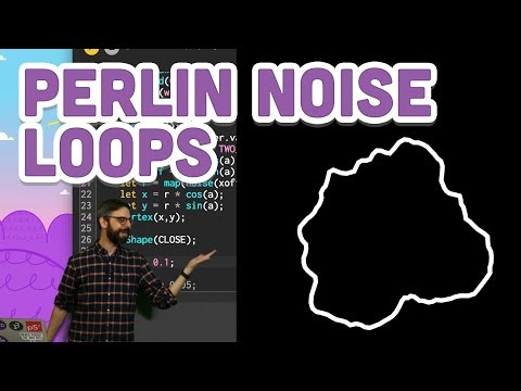 コーディングチャレンジ #136.1.ポーラーパーリンノイズループ (Coding Challenge #136.1: Polar Perlin Noise Loops)