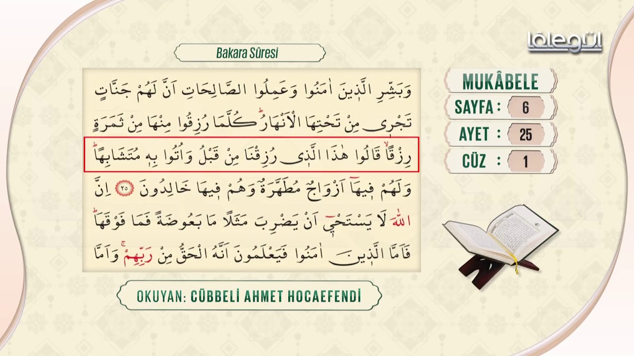 Cübbeli Ahmet Hocaefendi ile Mukâbele 1. Cüz