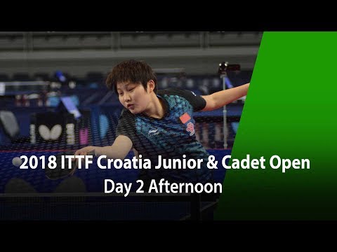 2018 ITTF Croatia Junior & Cadet Open - Day 2 (Afternoon)