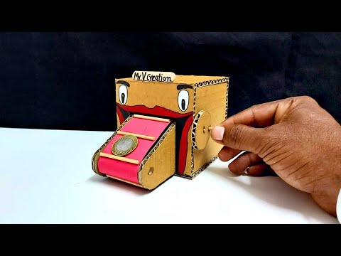 Saving Coin Bank - How to Make a Box Eating Coin