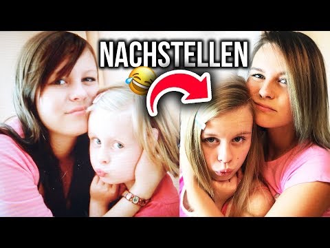 Recreating embarrassing childhood photos 😂 with my sister 🙌🏼 | Dagi Bee