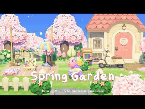 Spring Garden 🌸 Relaxing Bossa Nova Jazz for Studying & Reading | Animal Crossing Ambience
