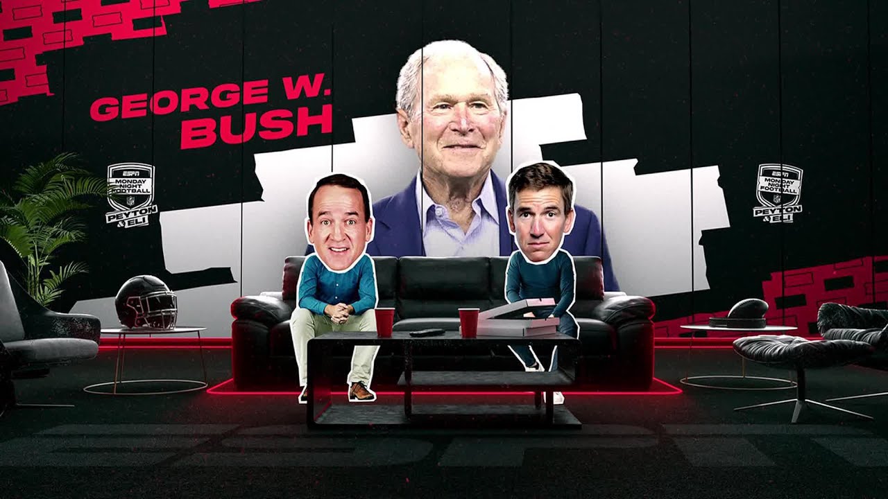 George W. Bush joins Peyton & Eli during Cowboys vs. Raiders | 'MNF ManningCast'