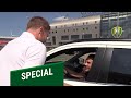 Sponsoren genieten van smakelijke drive-thru!