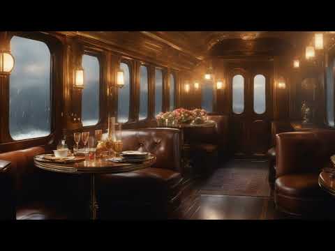 Travel on the Orient Express - Train Cabin Ambience - Rain And Thunder Sounds - 2 HOURS ASMR