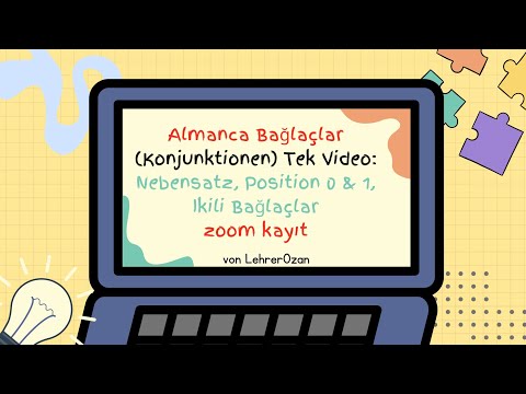 Almanca Bağlaçlar Öğrenin: Nebensatz, Position 0 & 1, İkili Bağlaçlar