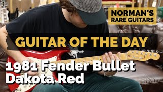Video thumbnail for Guitar of the Day: 1981 Fender Bullet Dakota Red | Norman's Rare Guitars by Normans Rare Guitars