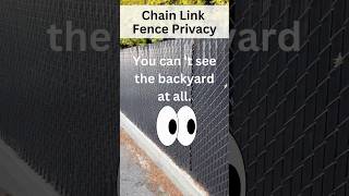 What smart homeowners do for chain link fence privacy 👀.   #privacyfence #chainlinkfence