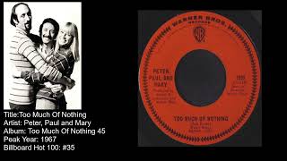 Peter, Paul &amp; Mary -Too Much Of Nothing
