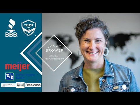 Janay Brower is the recipient of the 2020 BBB serving ... - YouTube