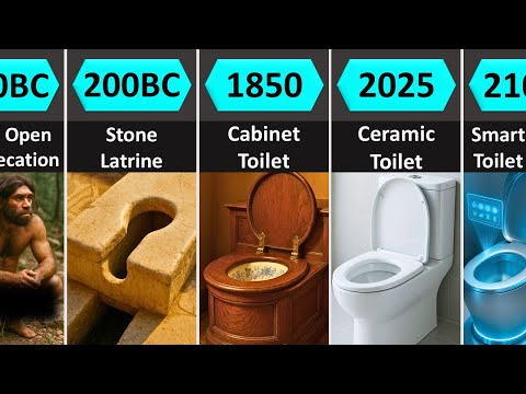 Evolution of Toilets (100,000 BC to 2100 AD)