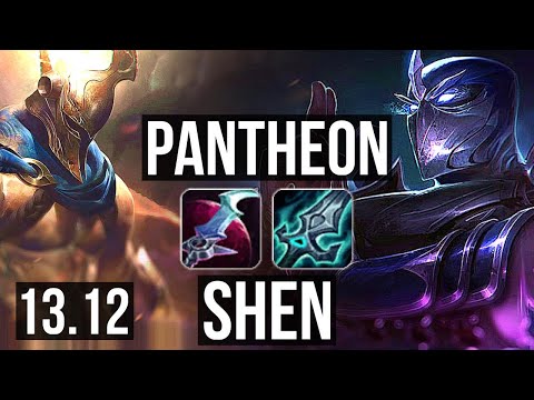 PANTHEON vs SHEN (TOP) | 6/0/3, 700+ games, Dominating | NA Master | 13.12