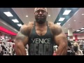 BODYBUILDER CARL MATTHEWS, dumbbells upright rows