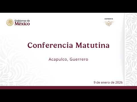 Conferencia matutina. Acapulco, Guerrero. Viernes 09 de enero, 2026. 0313