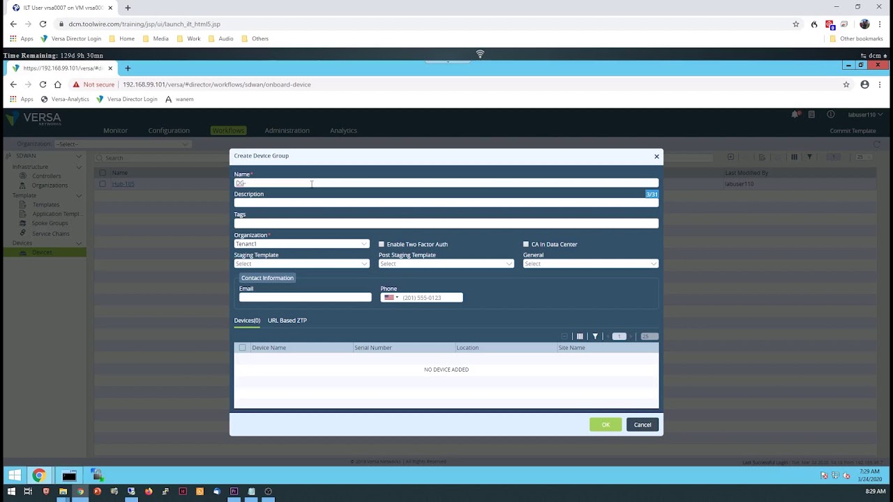 Versa SDWAN | Workflows and Templates
