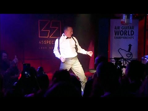 Video Thumbnail: Finalists rock invisible riffs at Air Guitar World Championships