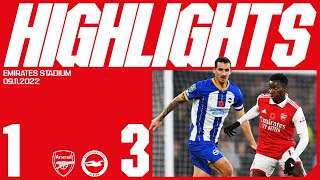 HIGHLIGHTS | Arsenal vs Brighton & Hove Albion (1-3) | Eddie Nketiah scores in Carabao Cup defeat