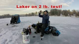 Ice Fishing - Lake Trout 2017, Lake George NY - One Chance!