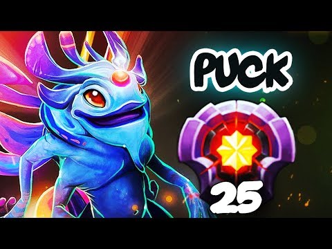 FIRST LEVEL 25 PUCK IMMORTAL TOP Rank - Dota 2 EPIC Gameplay Compilation