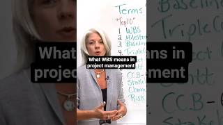 WBS: the top project management term to know for new project managers. #projectmanagement #pmp