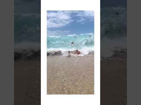 People Getting Cooked By The Waves 🌊