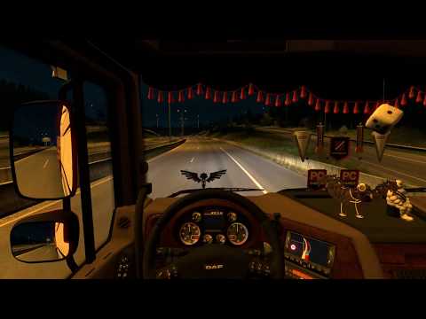 DAF XF-105 Дальнобой по европе.кабельная катушка из Тулус в Берген.Ч1