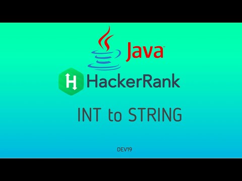 Hacker Rank Java Integer To String
