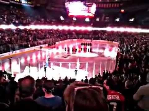 25.04.2013 Calgary Sattledome - Calgary Hitmen vs. Edmonton - National Anthem