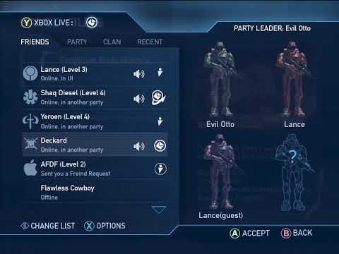 Halo 2 Party Prototype (Menu UI Concept) | David Candland