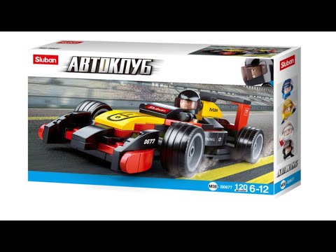 LEGO-аналог Sluban!Гоночная машинка Формула 1!Designer racing car Formula!Машинка из конструктора!