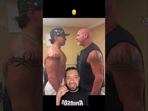 Goldberg’s son gets matching tattoo #wwe #wcw #ncaa #coloradobuffaloes #football #georgia #wwehof