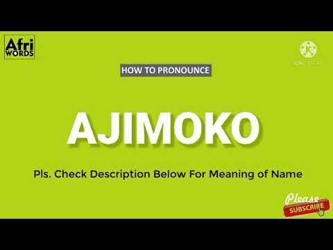 How To Pronounce AJIMOKO