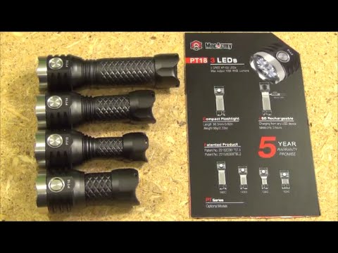MecArmy PT10, PT14, PT16, and PT18 Flashlights Review Video