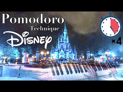 【Disney Pomodoro Technique】4 x 25 min - Study Timer 2 h