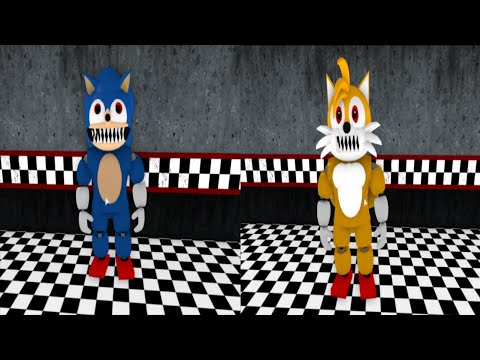 Animatronic Sonic vs Animatronic Tails Jumpscare - Roblox Piggy Fan Game