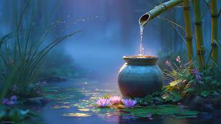 Blue Night Bamboo Water 🌙 Sleep Music for Drifting Away from Busy Thoughts