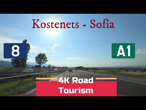 4K Scenic Drive Bulgaria: I8 & A1 Kostenets - Sofia - from The Maritsa Valley to the capital