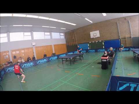 Spektakulärer Ballwechsel Tischtennis