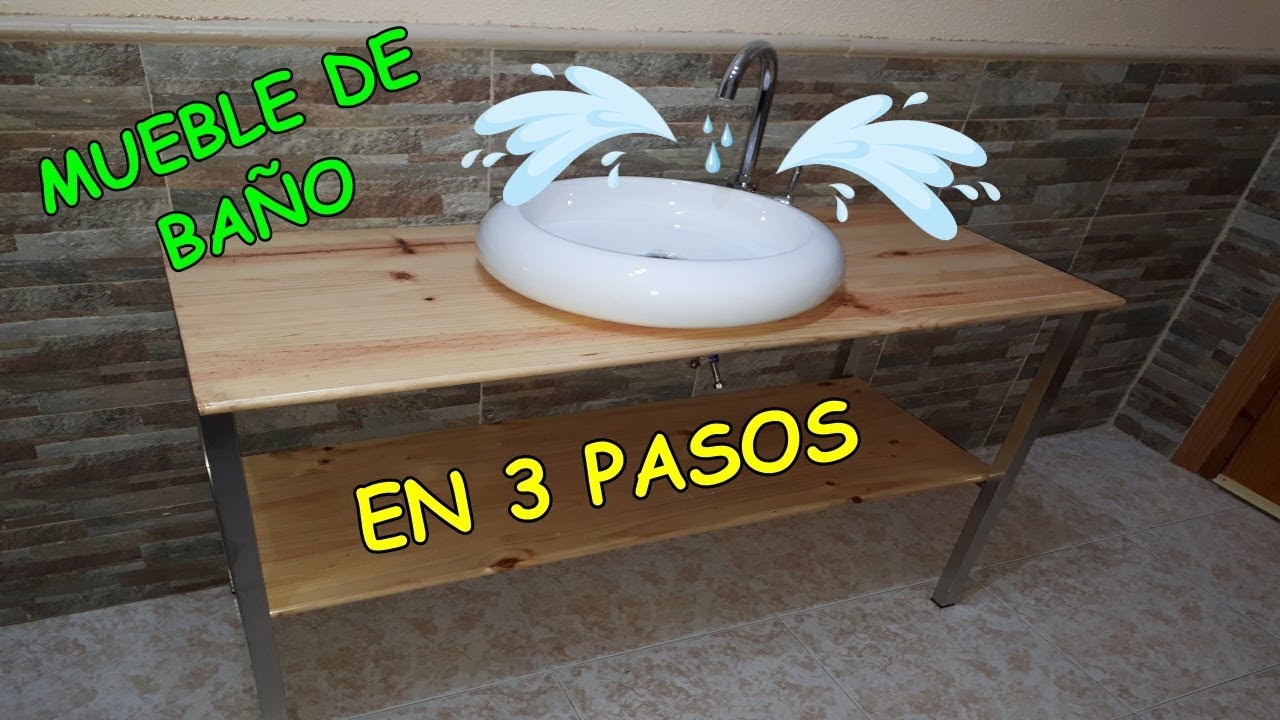Diseño y Fabrico Mueble de baño / Como poner Grifo y Lavabo / Mueble estilo industrial