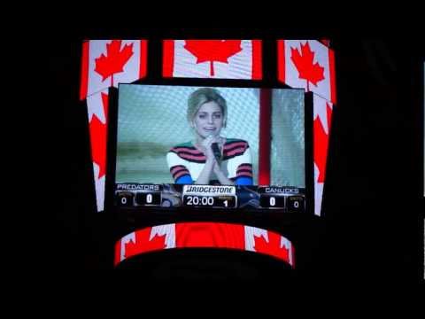 Sarah Marince - National Anthem Predators vs Maple Leafs 2012
