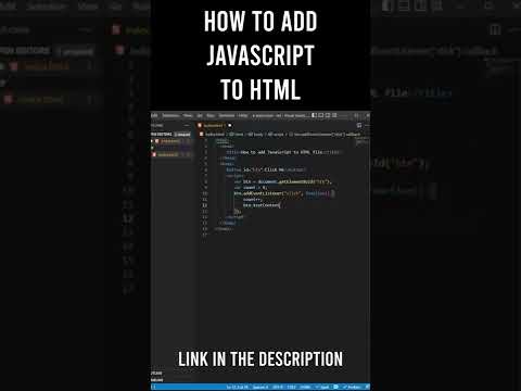 Add JavaScript to an HTML file - JavaScript Tutorial for Beginners 2022