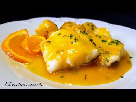 BACALAO a la naranja 🍊 receta de pescado fácil y rápida!!