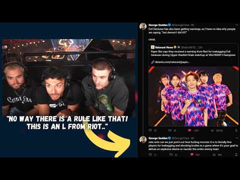 Tarik Reacts to Eg & Prx Getting Warning From RIOT For Tbagging