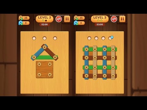 Screw Puzzle: Wood Nut & Bolt - Level 3