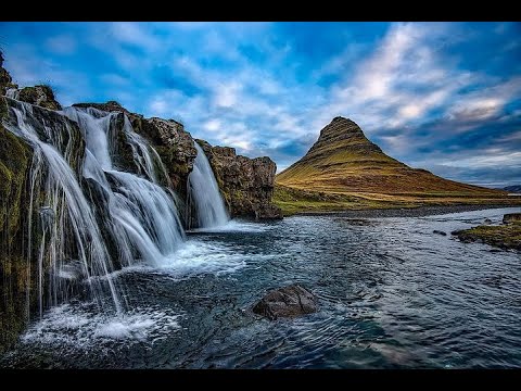 Travel to the bosom of nature  4K HD.  BLUE NATURE, Calming music