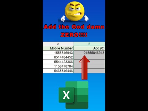 How to Add a Zero in Front of a Number in Excel